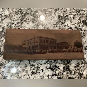 🔴 Coming Soon - Antique - Printers Block over 100 years old.  Albion Michigan